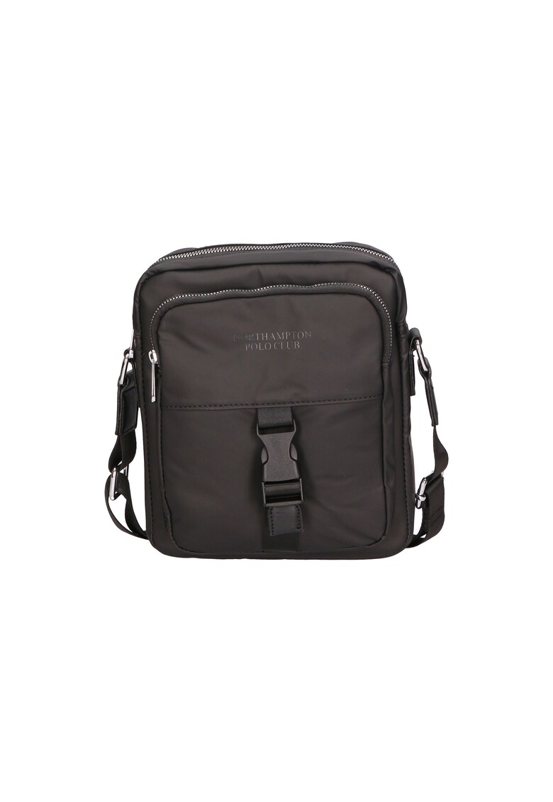 Geanta crossbody cu bareta logo - Negru