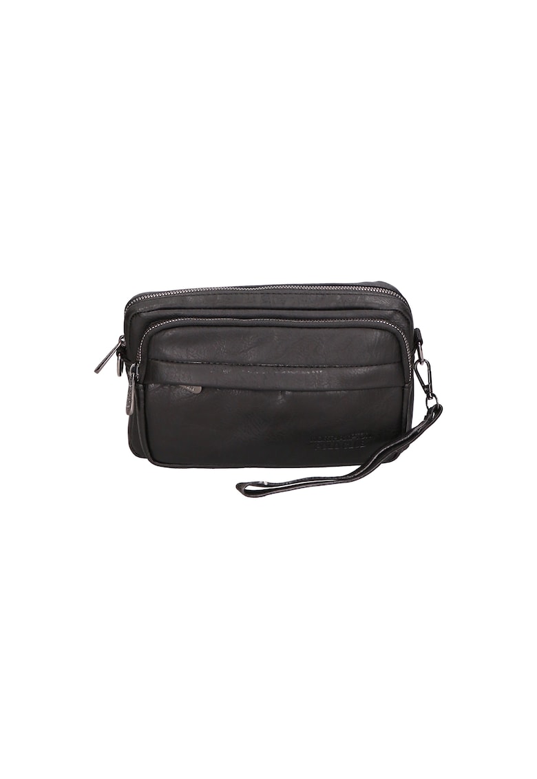Geanta crossbody de piele ecologica 24619 - Negru
