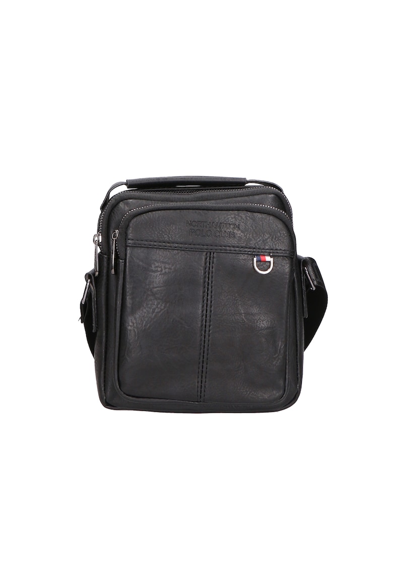Geanta crossbody de piele ecologica - Negru