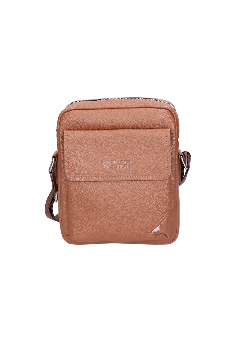 Geanta crossbody de piele ecologica cu buzunar cu clapa 24505