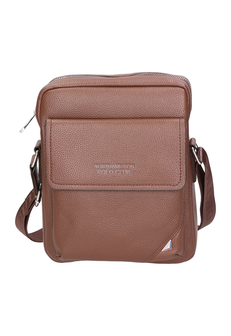 Geanta crossbody de piele ecologica cu buzunar cu clapa 24505