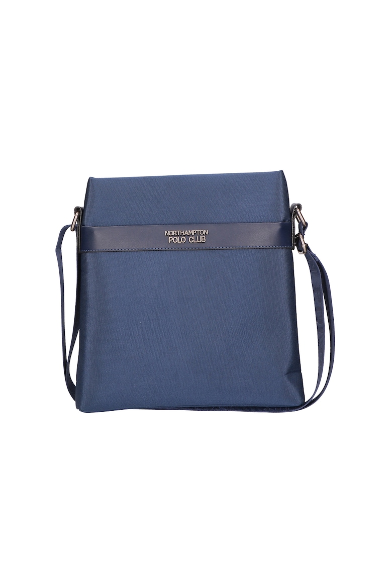 Geanta crossbody de material textil - Albastru