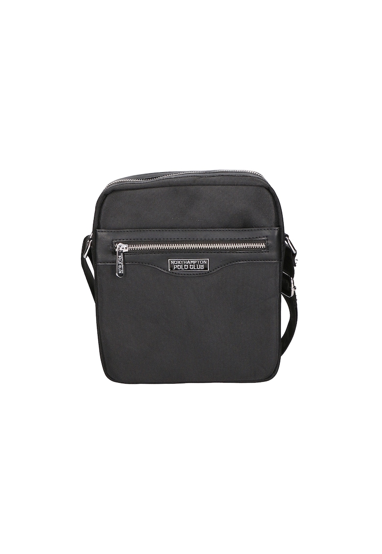 Geanta crossbody de material textil - Negru