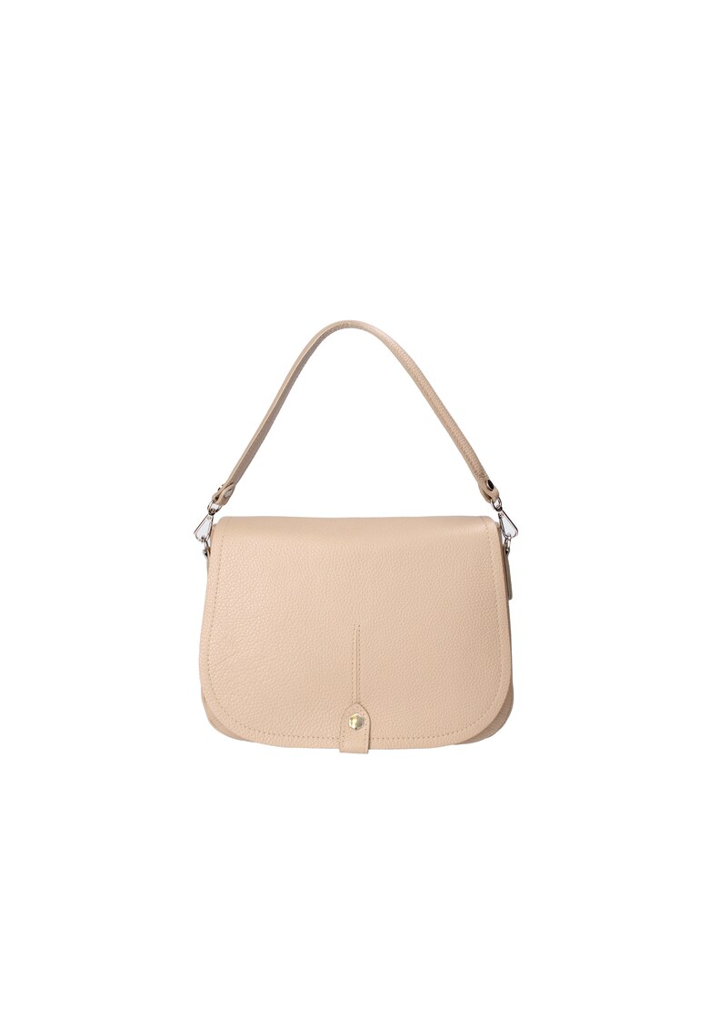 Geanta crossbody de piele cu clapa