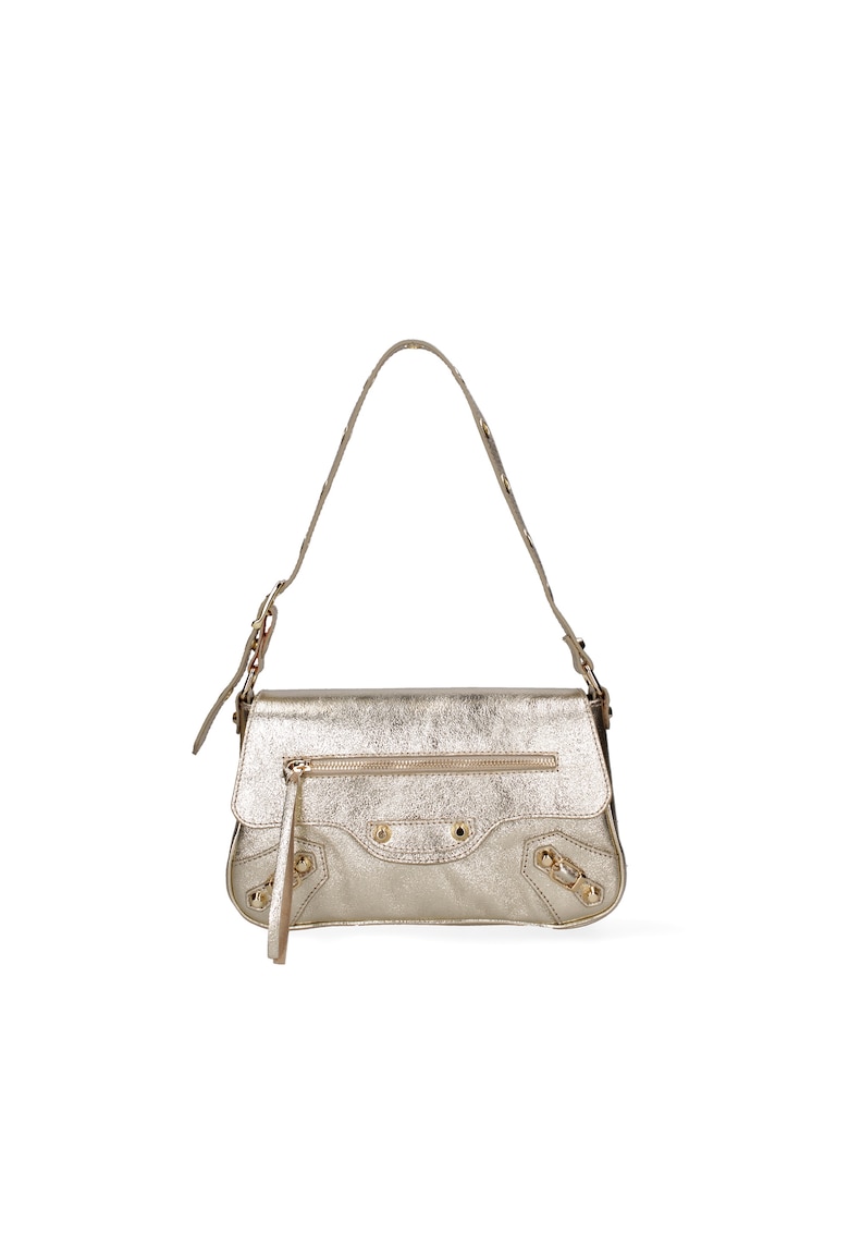 Geanta crossbody de piele cu tinte