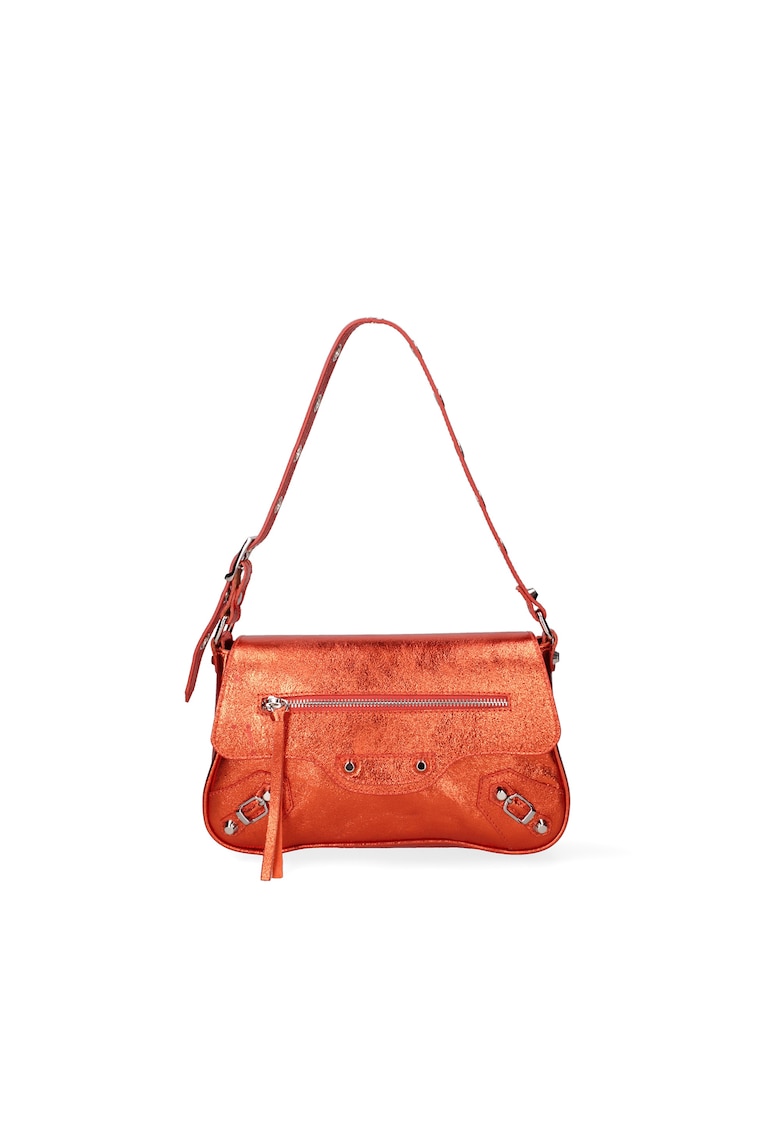 Geanta crossbody de piele cu tinte