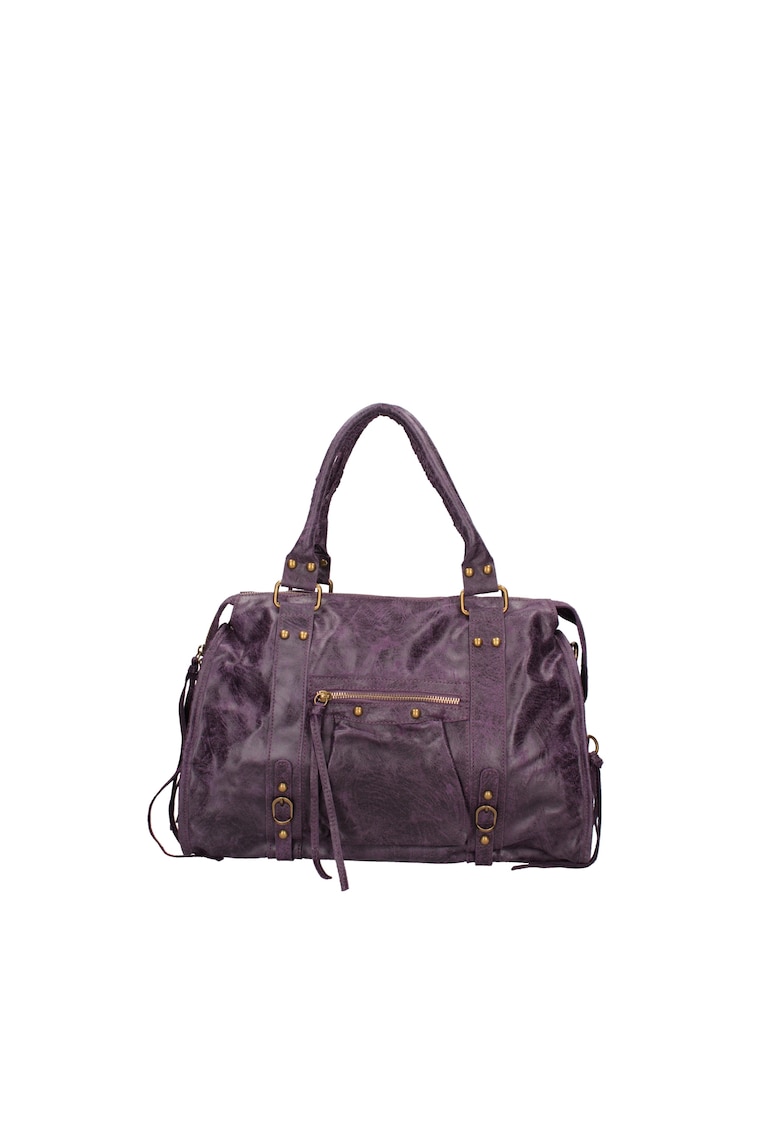 Geanta din piele cu manere