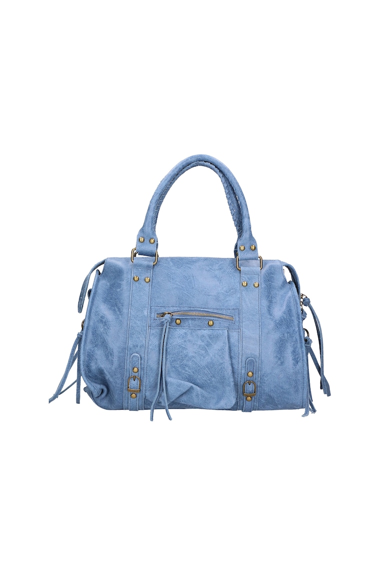 Geanta din piele cu manere in partea de sus Elara