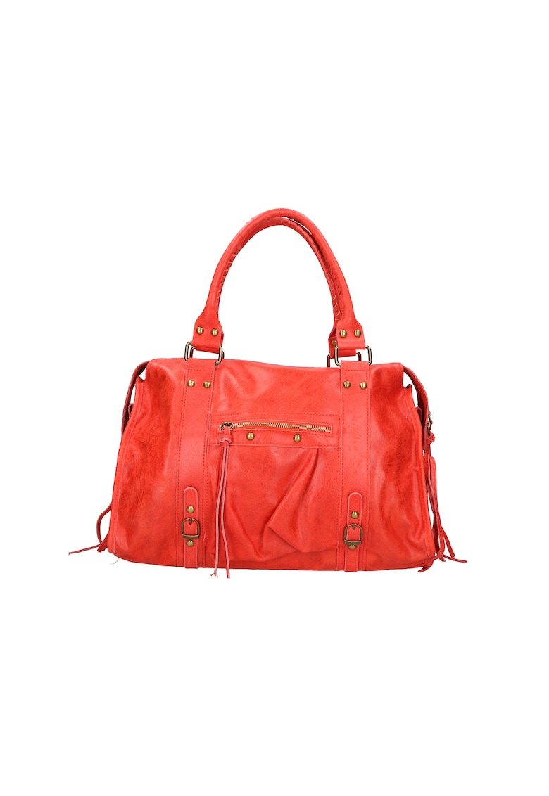 Geanta din piele cu manere in partea de sus Elara