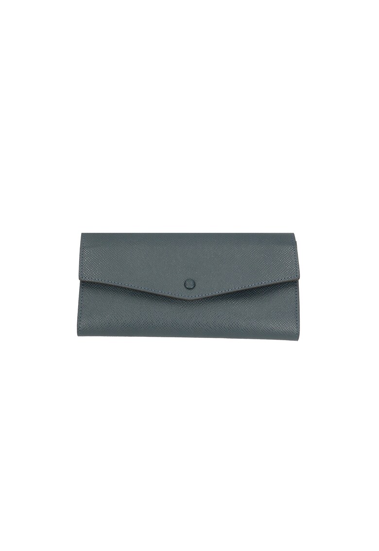Portofel cu aspect texturat si clapa