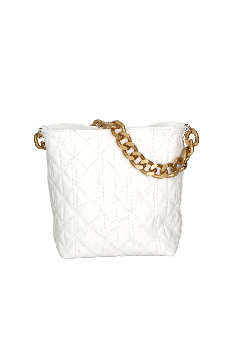 Gave Lux Geanta crossbody de piele cu garnituri cusute - Alb