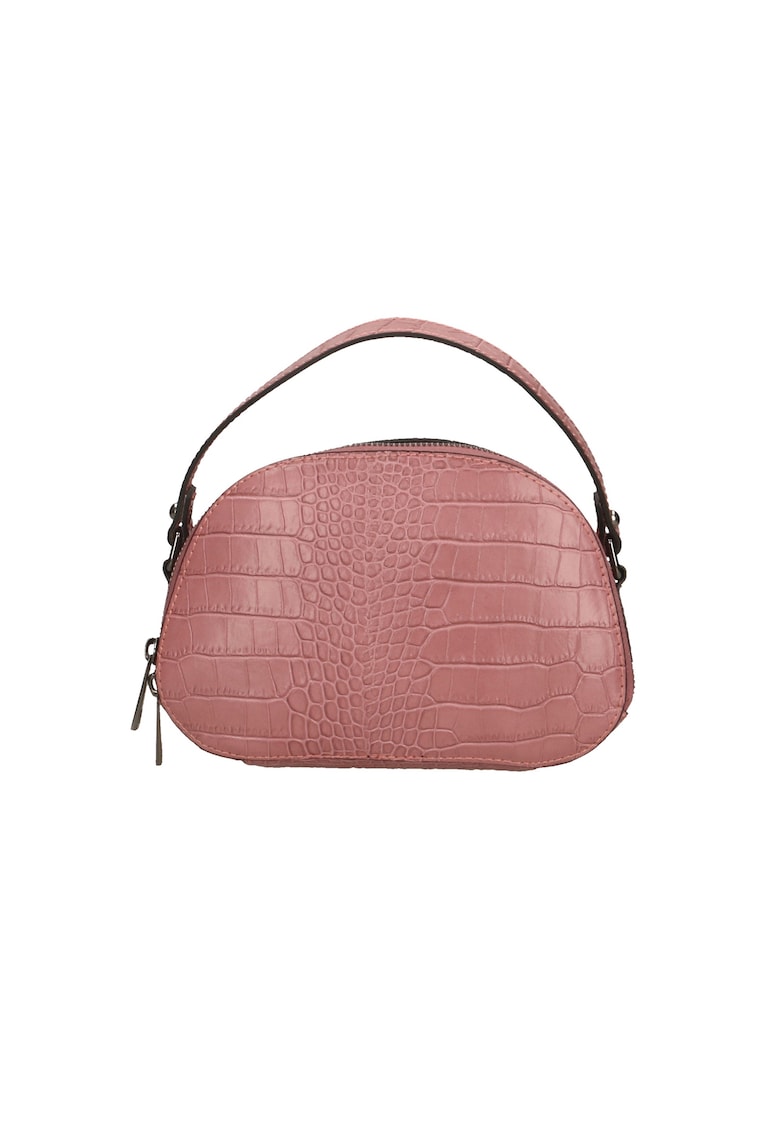 Geanta crossbody de piele cu aspect de piele de crocodil