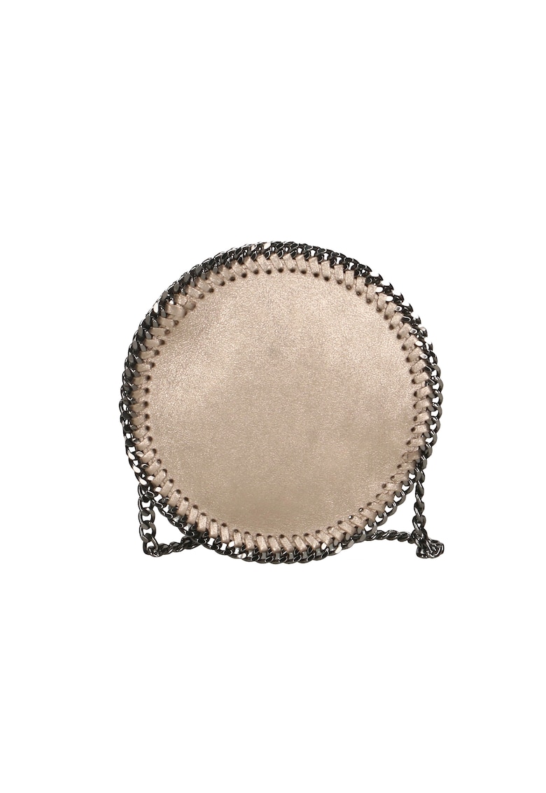 Geanta crossbody cu insertii lant - Bronz