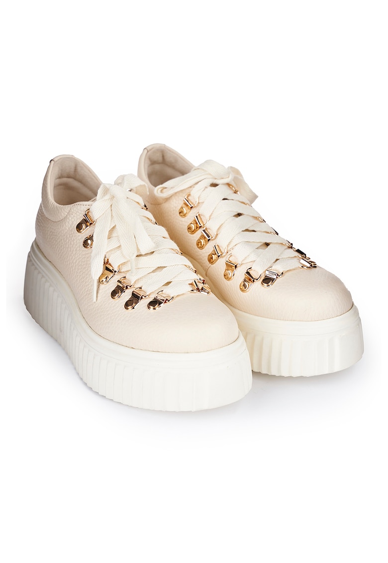 Pantofi sport wedge de piele Kim