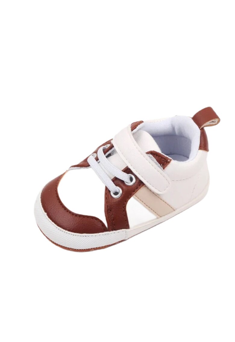 Pantofi Sport Model Stock - Piele ecologica - Baieti - Siret - Velcro - Multicolor