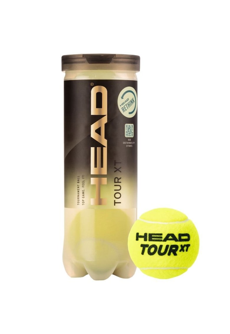 Set 3 mingi de tenis - Cauciuc - Galben