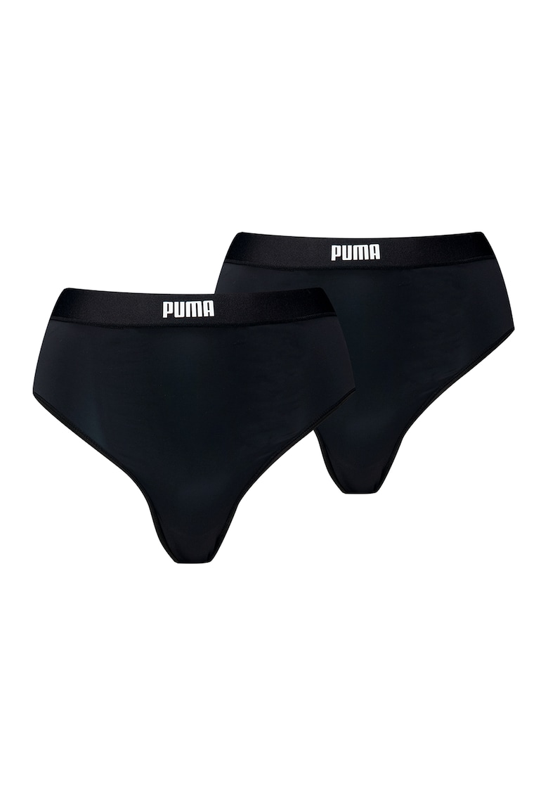 Set de chiloti tanga cu talie inalta - 2 perechi