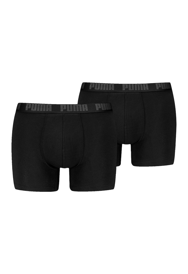 Set de boxeri cu banda logo in talie - 2 perechi - Negru/Gri inchis