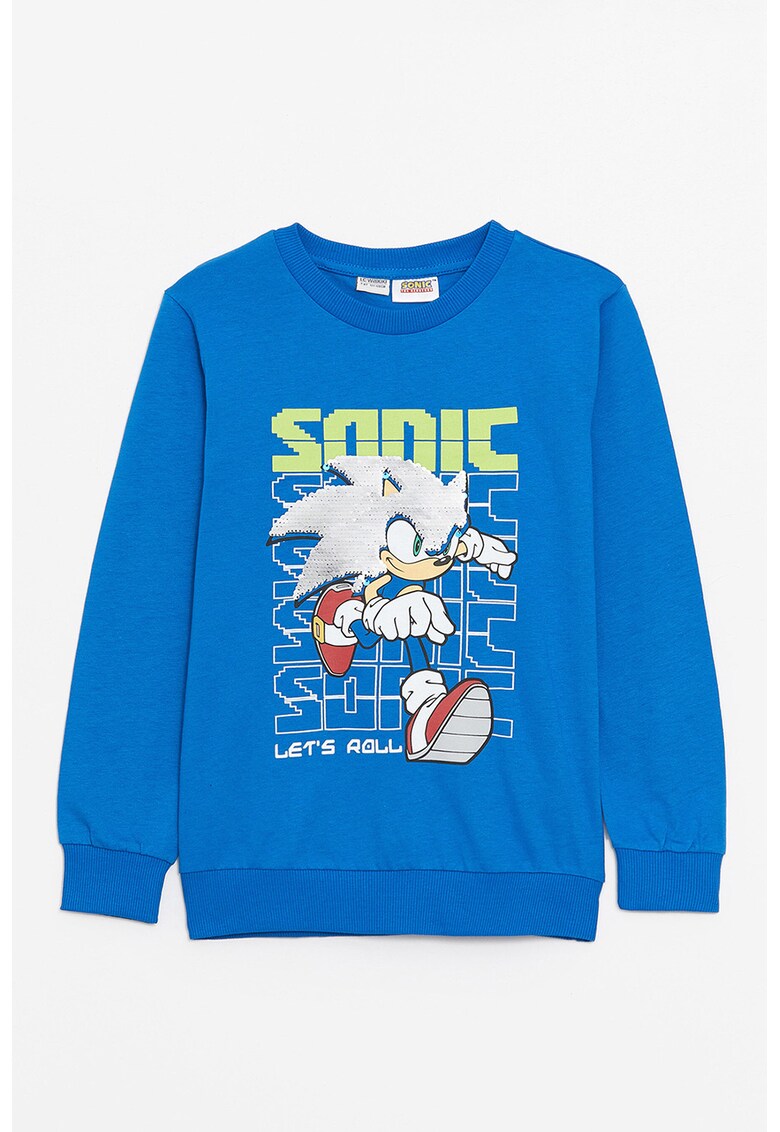 Bluza de trening cu Sonic the Hedgehog Print
