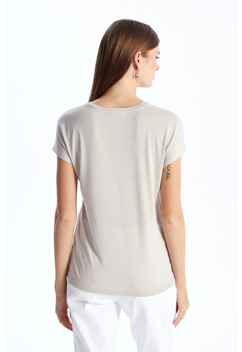 Tricou cu decolteu rotund si imprimeu