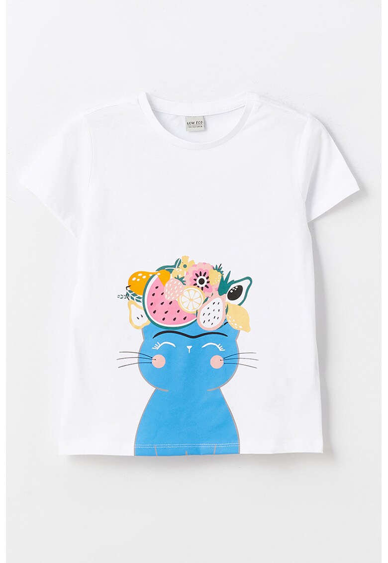 Set de tricou si pantaloni scurti cu imprimeu