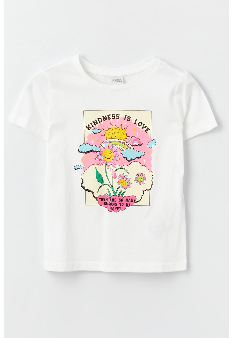 Set de tricou cu model grafic si pantaloni scurti