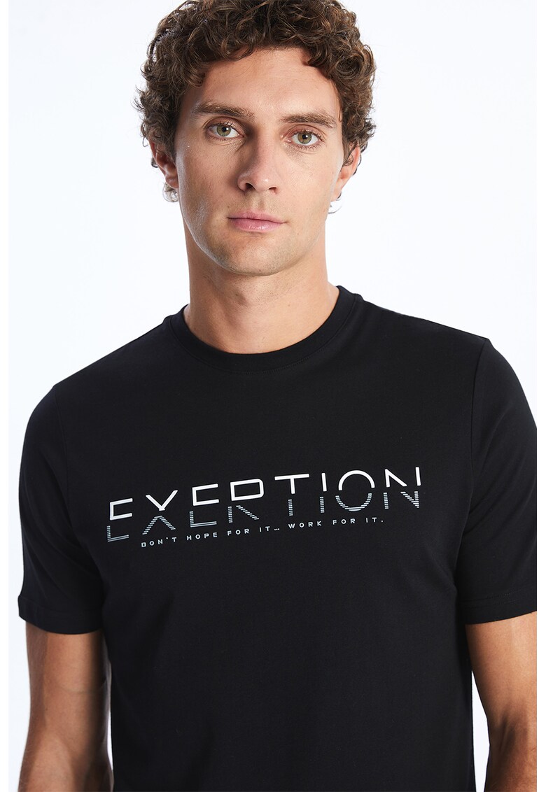 Tricou cu imprimeu text pe piept