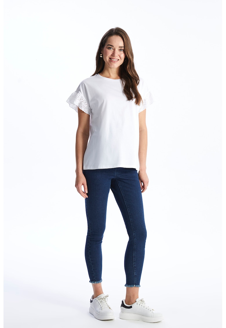 Tricou cu detalii Sangallo - pentru gravide