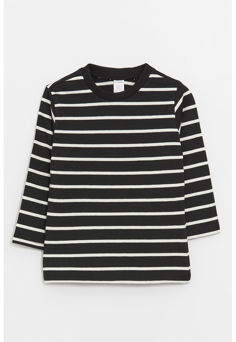 Bluza de bumbac cu imprimeu in dungi