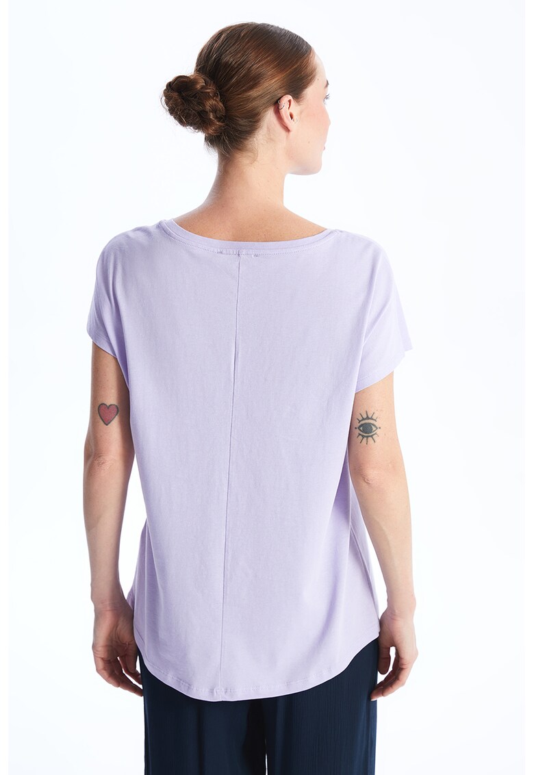 Tricou asimetric cu imprimeu grafic
