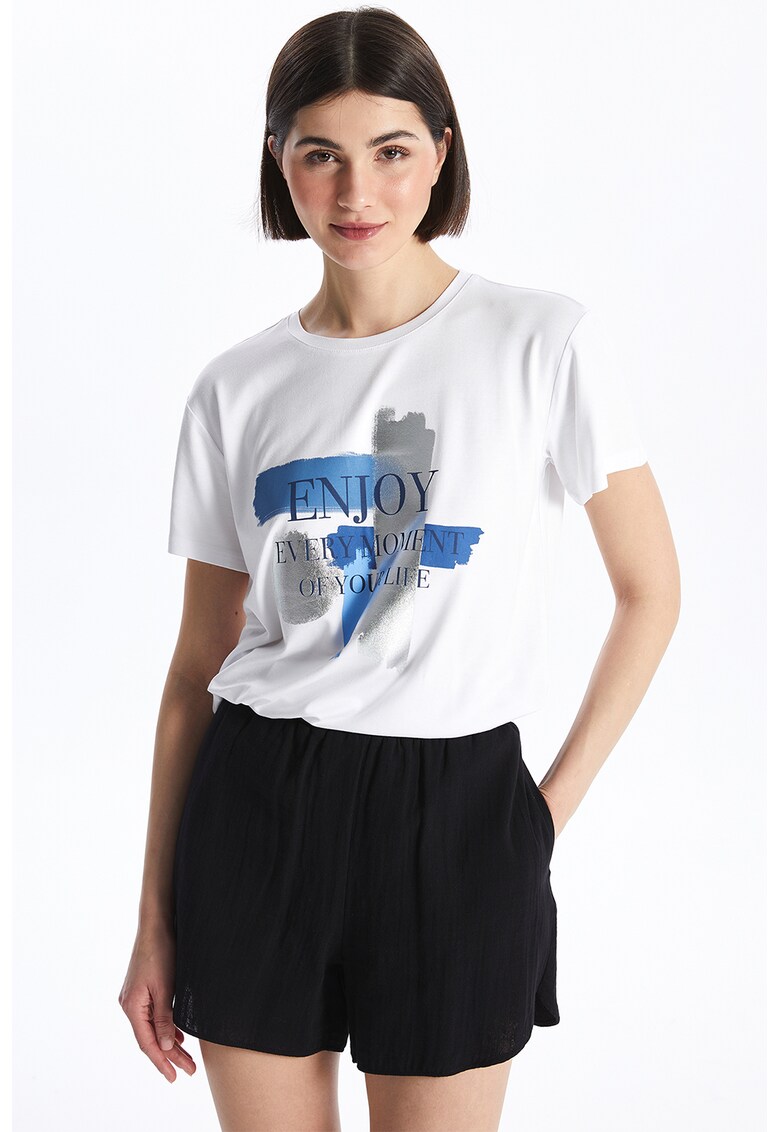 Tricou din amestec de viscoza cu imprimeu