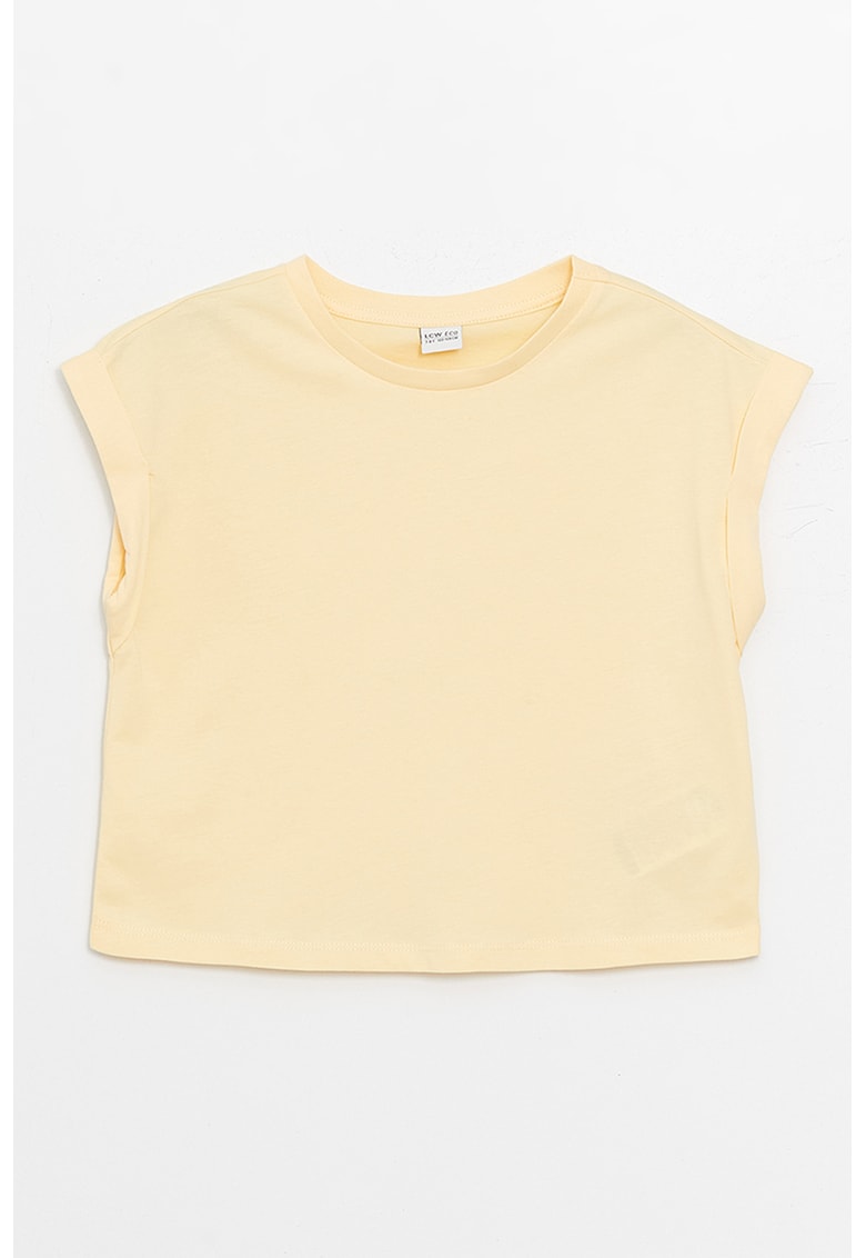 Tricou crop cu model uni