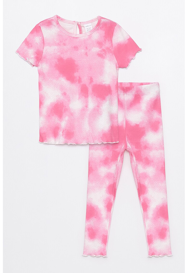 Set de tricou si colanti cu model tie-dye
