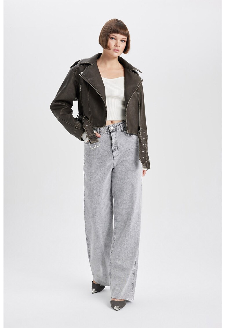 Jacheta biker relaxed fit
