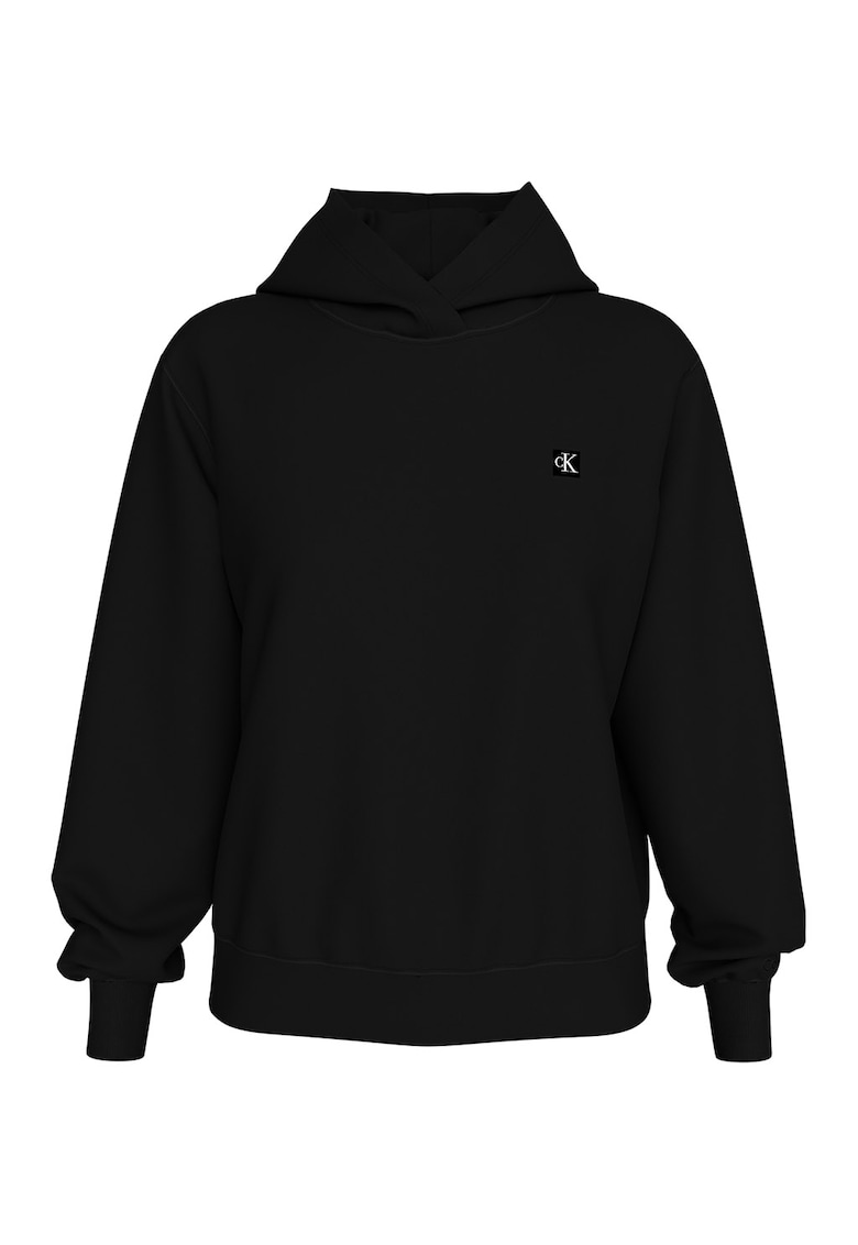 Hanorac cu logo discret - Negru