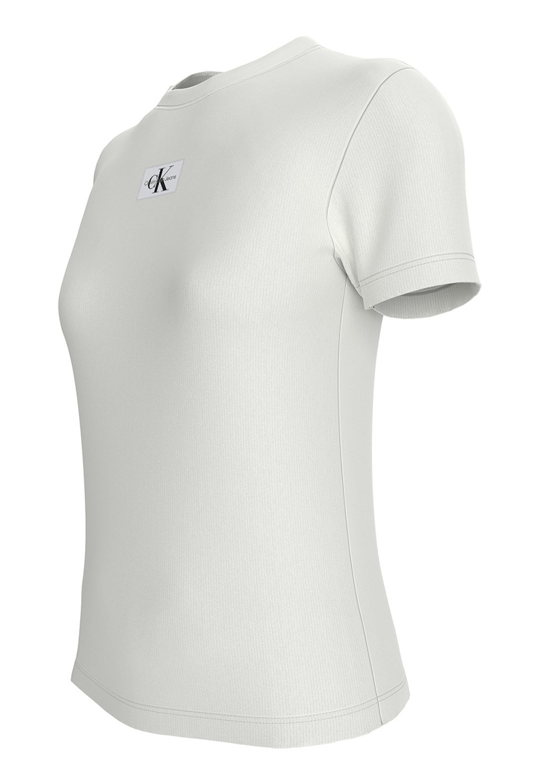 Tricou slim fit cu detaliu logo
