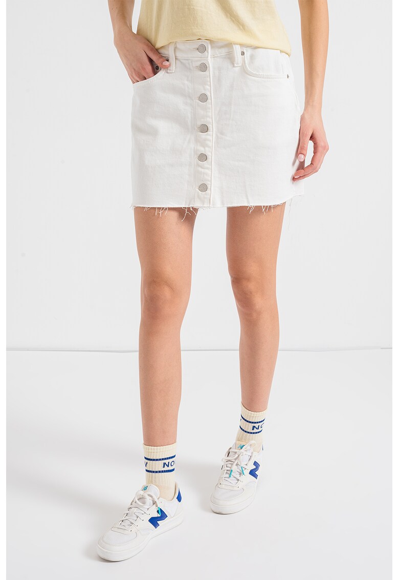 Fusta din denim cu nasturi