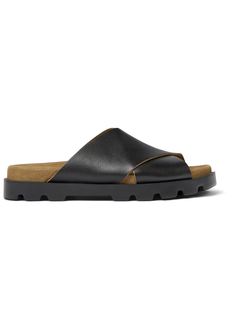 Papuci de piele Brutus 25749 - Negru