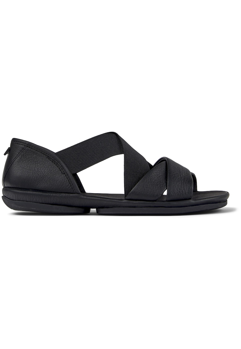 Camper Sandale de piele cu garnituri textile Right Nina 25753 - Negru