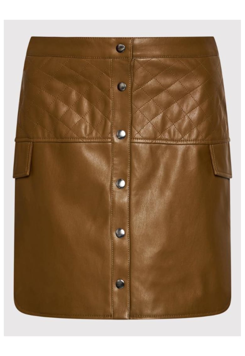 Fusta dama - 209501087 - Piele Ecologica - Maro