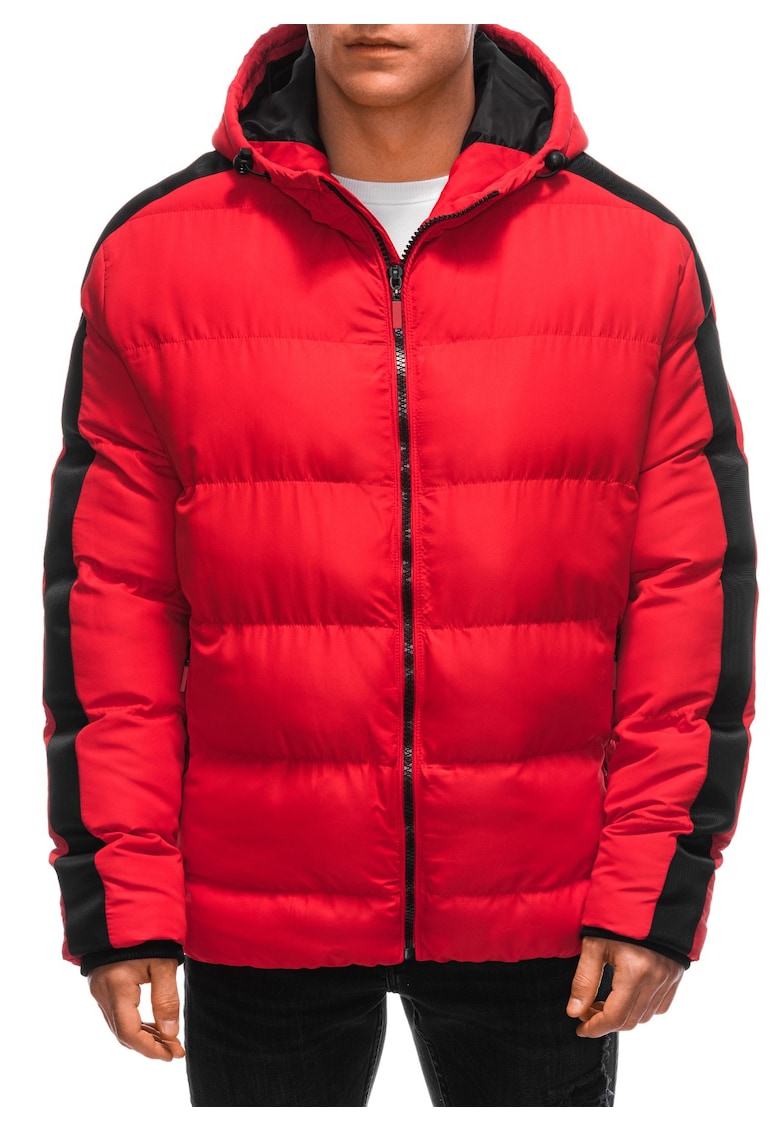 Geaca de iarna matlasata  EM-JAHP-0101 - Barbati - Cu fermoar - Cu gluga