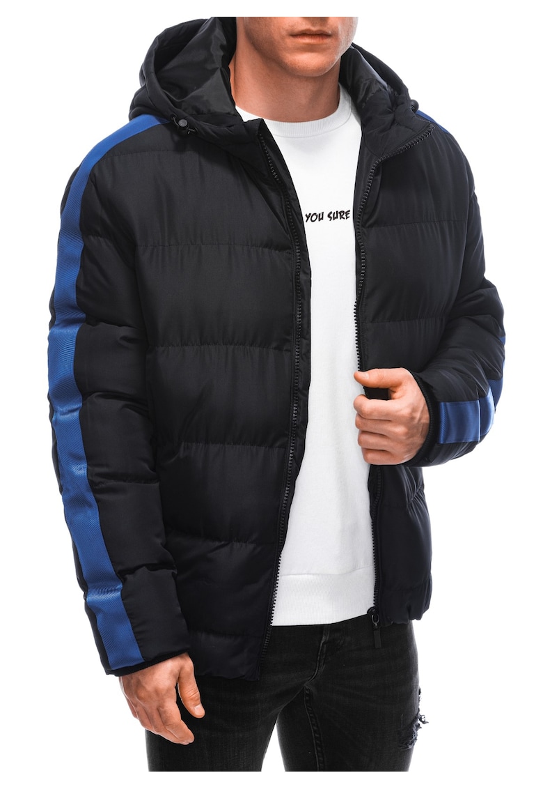 Geaca de iarna matlasata  EM-JAHP-0101 - Barbati - Cu fermoar - Cu gluga