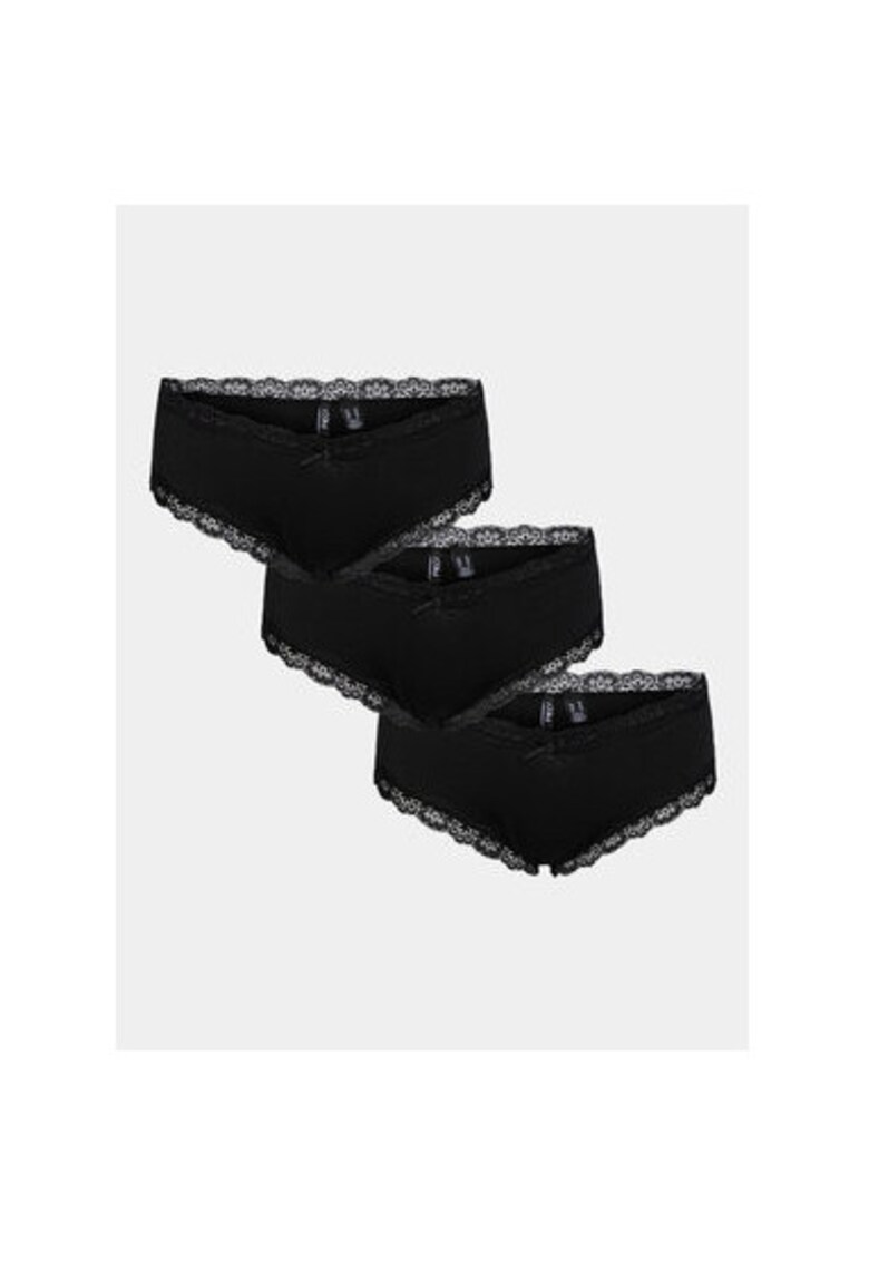 Set 3 perechi chiloti dama - 303430214 - Bumbac - XS INTL - Negru Set 3 perechi chiloti dama - 303430214 - Bumbac - XS INTL - Negru