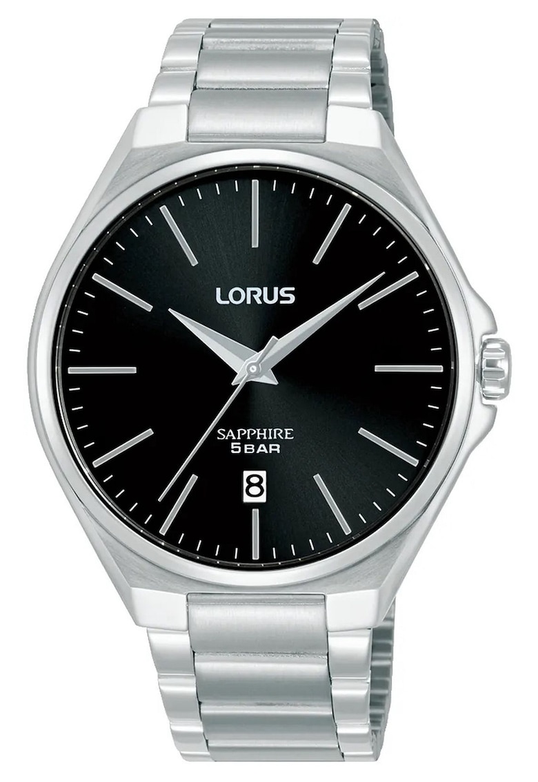 Ceas barbati - Quartz - Argintiu - Negru