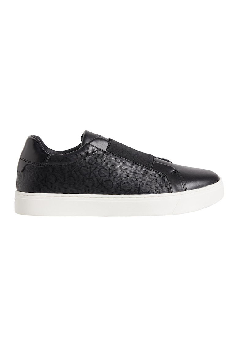 Pantofi sport slip-on de piele ecologica cu logo