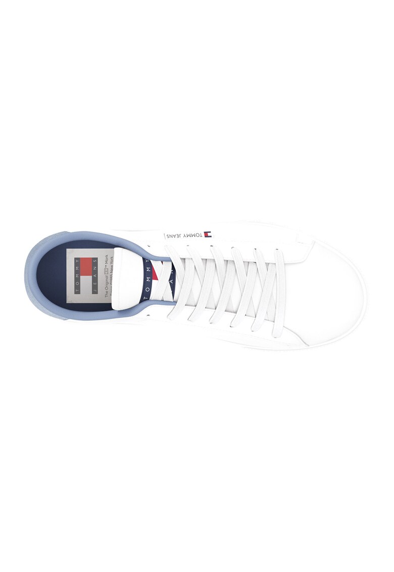 Pantofi sport de piele cu detalii de piele ecologica