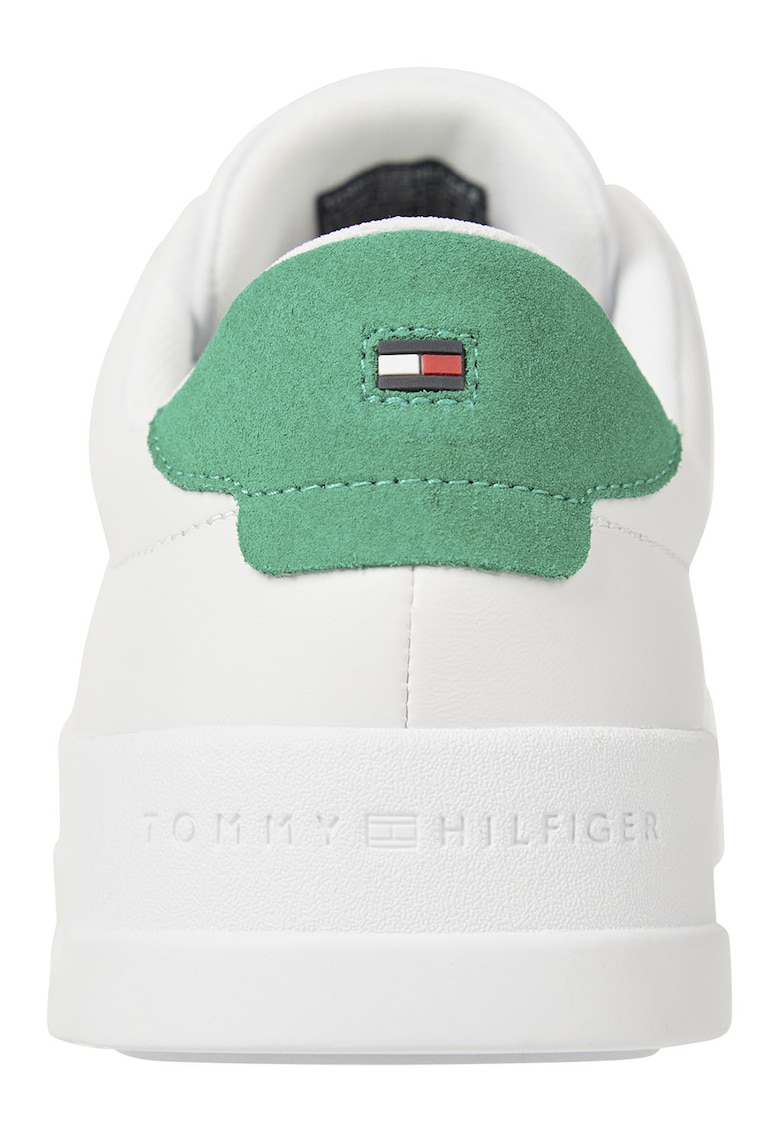 Pantofi sport de piele si piele intoarsa cu logo
