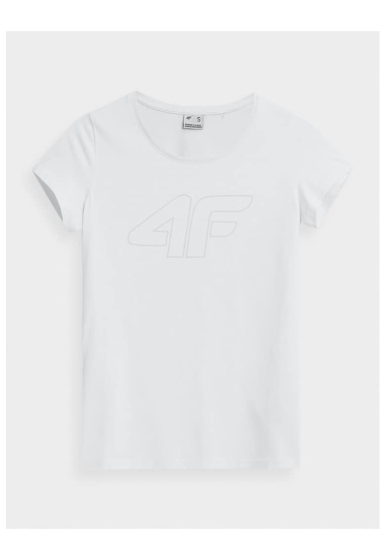 4f Tricou dama - 302882250 - Bumbac - Alb