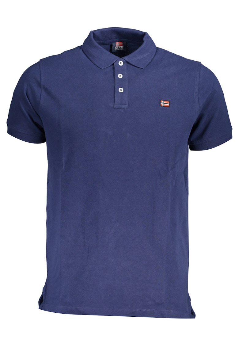 Tricou polo - barbati cu logo - din bumbac - Bleumarin