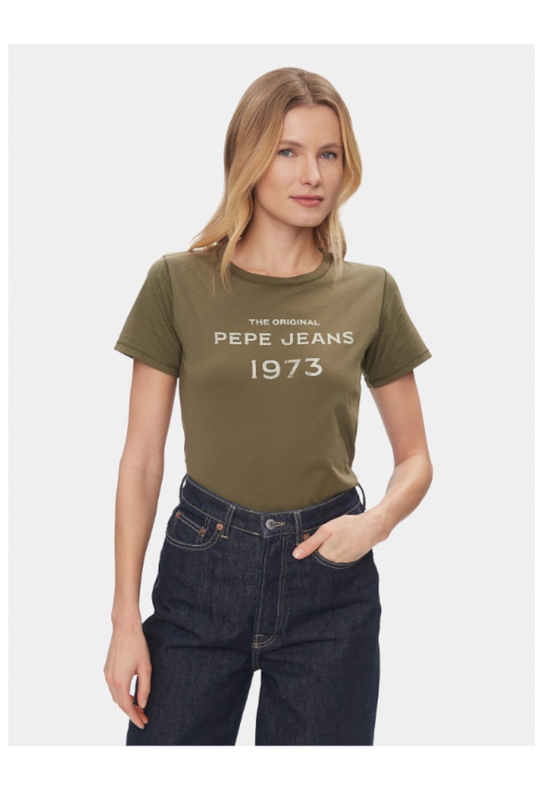 Tricou dama - 303438616 - Bumbac - Verde